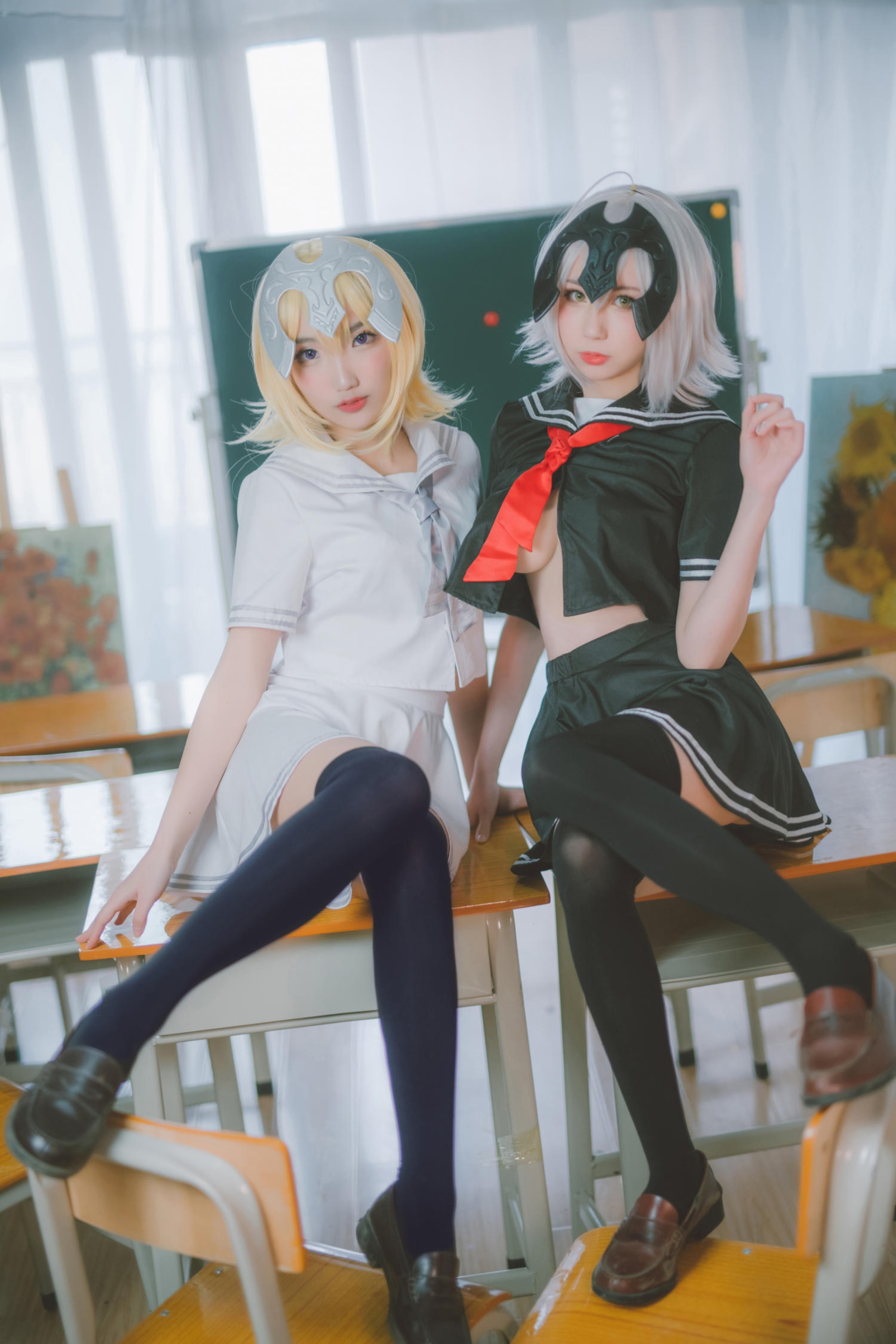 西园寺南歌 –  NO.054 黑白贞德 JK制服 [24P]-XikXak